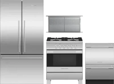 4 Piece Package Includes Refrigerator, Range, Hood And Dishwasher